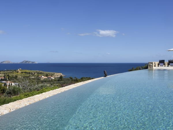 Sublime views from the 20m-long infinity pool.